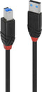 LINDY USB-kabel USB 3.2 Gen1 (USB 3.0 / USB 3.1 Gen1) USB-A stekker, USB-B stekker 10.00 m Zwart 43227