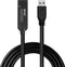 LINDY USB-kabel USB 3.2 Gen1 (USB 3.0 / USB 3.1 Gen1) USB-A stekker, USB-C bus 10.00 m Zwart 43376