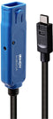 LINDY USB-kabel USB 3.2 Gen1 USB-A bus, USB-C stekker 5.00 m Zwart/blauw 43380