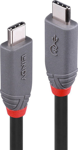LINDY USB-kabel USB 4.0 USB-C stekker, USB-C stekker 0.8 m Zwart 36947