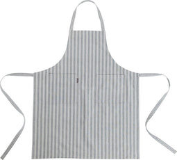 Linen & More - Schort 'Fine stripe' (Dark Grey)