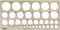 Linex cirkelsjabloon 1 - 35 mm | met 35 cirkels