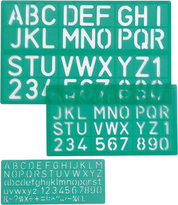 Linex lettersjabloon set met 3 stuks | in een ophangetui