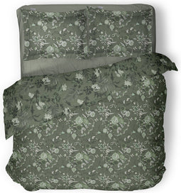 LINNICK Dekbedovertrek Katoen Black Forest - green - 200x200/220cm - tweepersoons