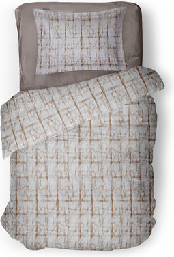 LINNICK Dekbedovertrek Katoen Bracken - white - 140x200/220cm - 1 persoons