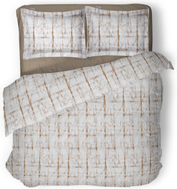 LINNICK Dekbedovertrek katoen Bracken - white - 240x200/220cm - lits jumeaux