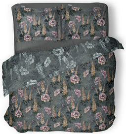 LINNICK Dekbedovertrek katoen Foxglove - forest green - 240x200/220cm - lits jumeaux