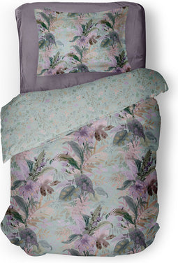 LINNICK Dekbedovertrek Katoen Gretal Bloom - lilac - 140x200/220cm - 1 persoons