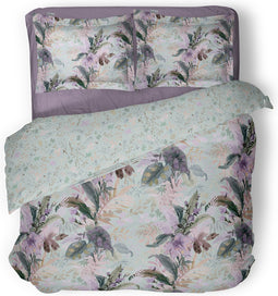 LINNICK Dekbedovertrek Katoen Gretal Bloom - lilac - 200x200/220cm - tweepersoons
