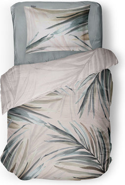 LINNICK Dekbedovertrek Katoen Lyme Grass - beige - 140x200/220cm - 1 persoons