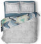 LINNICK Dekbedovertrek katoen Marble Patch - blue - 240x200/220cm - lits jumeaux