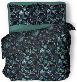 LINNICK Dekbedovertrek Katoen Midnight Forest - green - 200x200/220cm - tweepersoons