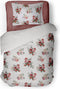LINNICK Dekbedovertrek Katoen Raspberry - white - 140x200/220cm - 1 persoons
