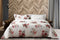 LINNICK Dekbedovertrek katoen Raspberry - white - 240x200/220cm - lits jumeaux