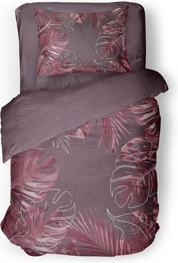 LINNICK Dekbedovertrek Katoen Sky - pink - 140x200/220cm - 1 persoons