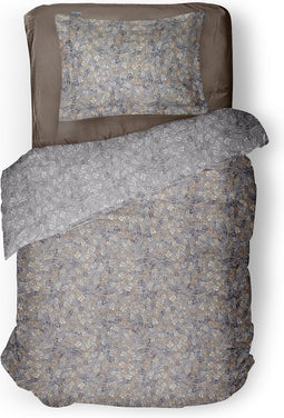 LINNICK Dekbedovertrek Katoen Willow - grey - 140x200/220cm - 1 persoons