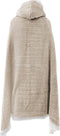 Linnick Flanel Fleece Deken + Hoodie met Capuchon Croco - shady sand - 140x200cm - 130x180cm - Plaid