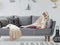 Linnick Flanel Fleece Deken + Hoodie met Capuchon Croco - shady sand - 140x200cm - 130x180cm - Plaid