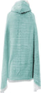 Linnick Flanel Fleece Deken + Hoodie met Capuchon Croco - soft green - 140x200cm - 130x180cm - Plaid