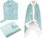 Linnick Flanel Fleece Deken + Hoodie met Capuchon Croco - soft green - 140x200cm - 130x180cm - Plaid