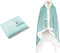 Linnick Flanel Fleece Deken + Hoodie met Capuchon Croco - soft green - 140x200cm - 130x180cm - Plaid