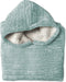 LINNICK Flanel Fleece Hoodie - Fleece Deken met Mouwen - Croco Mint Groen - Deken met Mouwen - Fleece Deken - Hoodie Heren - Hoodie Dames - Hoodies - Hoodie Deken