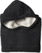 LINNICK Flanel Fleece Hoodie - Fleece Deken met Mouwen - Croco Zwart - Deken met Mouwen - Fleece Deken - Hoodie Heren - Hoodie Dames - Hoodies - Hoodie Deken