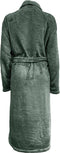 LINNICK Flanel Fleece Uni Badjas - Olive Green - L - Badjas Dames - Badjas Heren