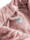 LINNICK Flanel Fleece Uni Badjas - Rose - L - Badjas Dames - Badjas Heren