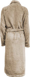 LINNICK Flanel Fleece Uni Badjas - Shady Sand - L - Badjas Dames - Badjas Heren