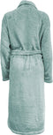 LINNICK Flanel Fleece Uni Badjas - Soft Green - S - Badjas Dames - Badjas Heren