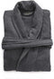 LINNICK Pure Badjas Velours - 100% Katoen - Dark Grey - Maat M - Badjas Dames - Badjas Heren