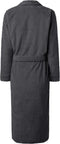 LINNICK Pure Badjas Velours - 100% Katoen - Dark Grey - Maat M - Badjas Dames - Badjas Heren