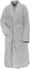 LINNICK Pure Badjas Velours - 100% Katoen - Light Grey - Maat S - Badjas Dames - Badjas Heren