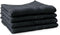 LINNICK Pure Handdoeken Set - 100% Katoen - Black - 60x110cm - Per 4 Stuks