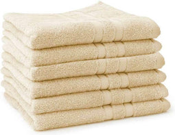 LINNICK Pure Handdoeken Set - 100% Katoen - Ivory - 60x110cm - Per 6 Stuks