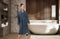 LINNICK Wafel Badjas - Badjas Velours Katoen - maat M - Ocean Blue - Badjas Dames - Badjas Heren
