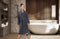 LINNICK Wafel Badjas - Badjas Velours Katoen - maat S - Dark Grey - Badjas Dames - Badjas Heren