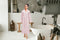 LINNICK Wafel Badjas - Maat L - Light Pink - Sauna badjas - 100% Katoen Badjas Dames - Badjas Heren