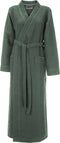 LINNICK Wafel Badjas - Maat S - Olive Green - Sauna badjas - 100% Katoen Badjas Dames - Badjas Heren