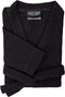 LINNICK Wafel Badjas - Maat XL - Black - Sauna badjas - 100% Katoen Badjas Dames - Badjas Heren