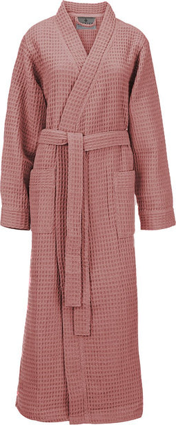 LINNICK Wafel Badjas - Maat XL - Rose - Sauna badjas - 100% Katoen Badjas Dames - Badjas Heren