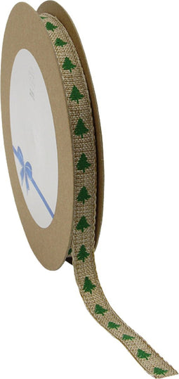 Lint | 10mm | 15m | Kerstboom | bruin/groen