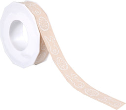 Lint | 25mm | 15m | Paashaas | katoen | bruin