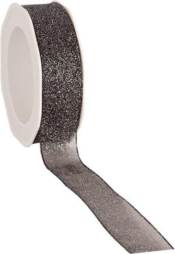 Lint - 25mm - 15m - transparant/zwart