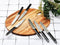 JONA Steakmessen - 6 stuks - 13 cm lemmet - roestvrij staal - mat zwart (6 stuks)