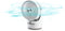 DOMO DO8148 - Tafelventilator - 3 snelheden 360° oscillatie - 20 m bereik