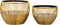SVJ Salontafel Rond - 49x49x37 cm - Metaal - Blauw/Goud - Set van 2