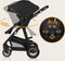 Lionelo Bianka - Kinderwagen 3 in 1 - incl. autostoel - 0-22kg - XXL - Buggy 3in1