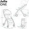 Lionelo Buggy Julie One - Kinderwagen Premium - Automatisch opvouwen - Wandelwagen tot 22 kg - Comfortabele zitje